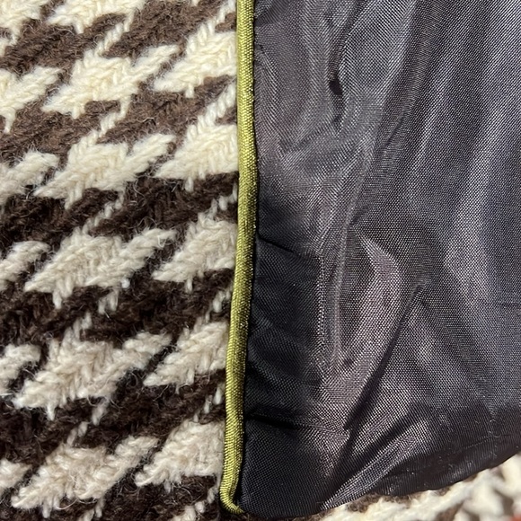 Soia & Kyo Womens Trench Coat Jacket PS Brown & Cream Houndstooth Dbl Breasted - Picture 12 of 16